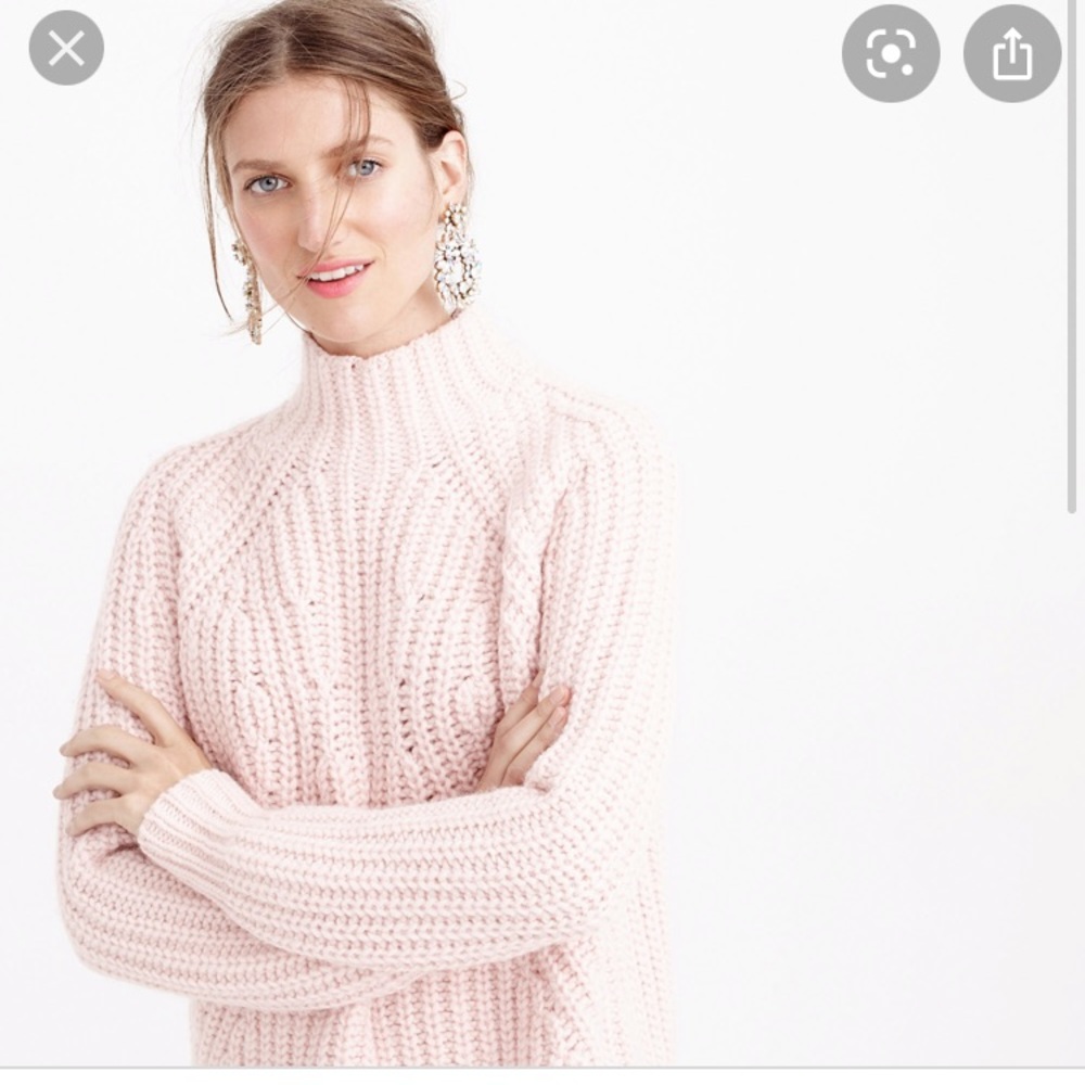 J Crew Chunky Pink Sweater size XS